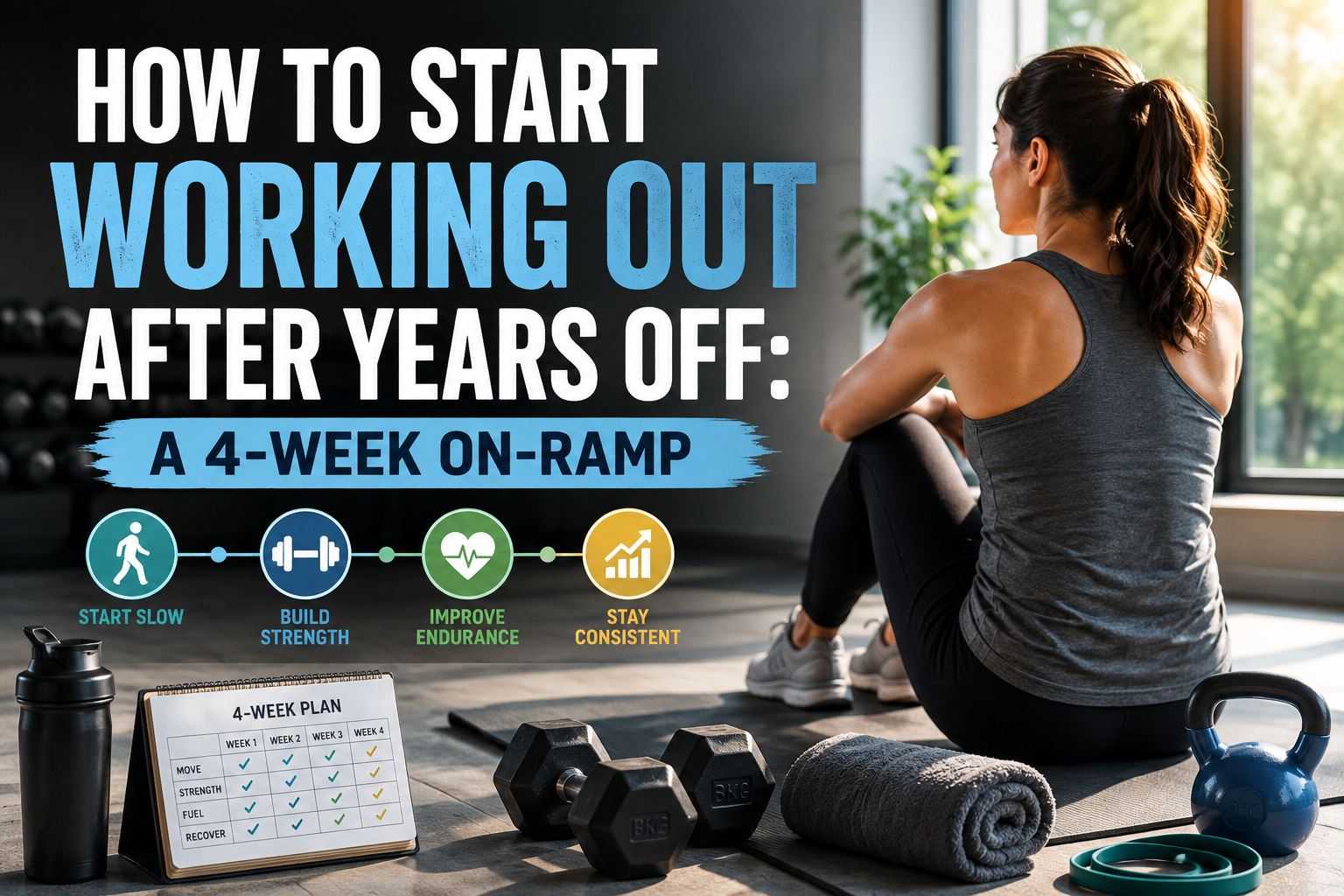 How to Start Working Out After Years Off: A 4-Week On-Ramp