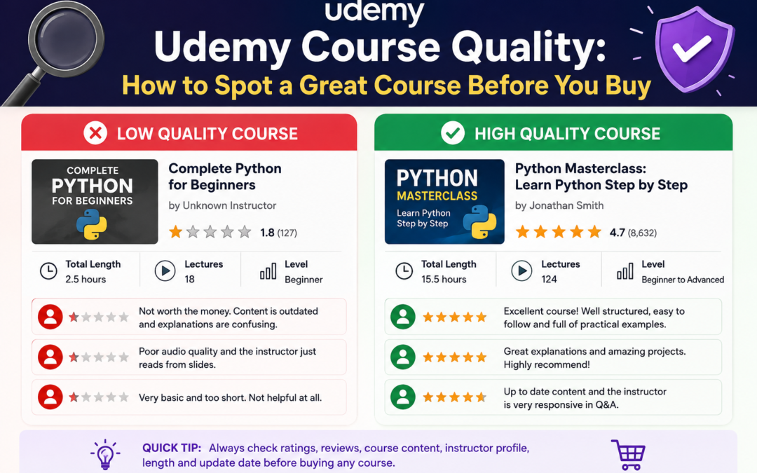 Udemy Course Quality: How to Spot a Great Course Before You Buy