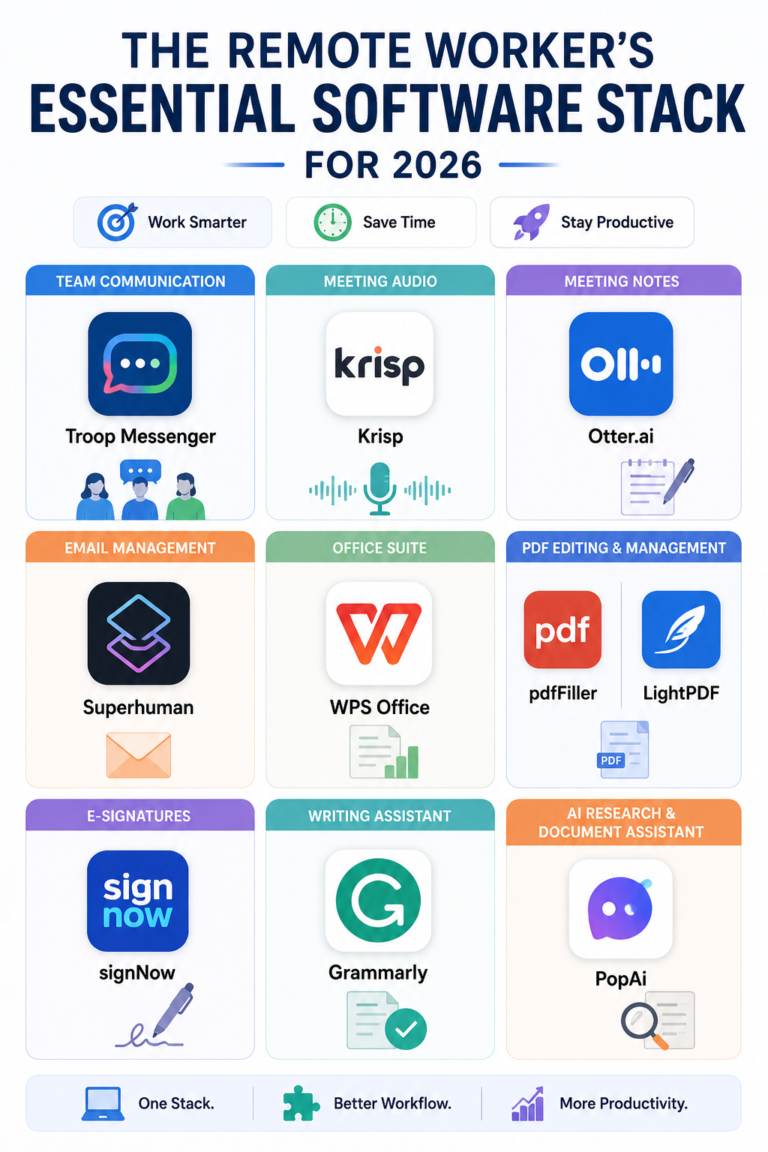 The Remote Worker’s Essential Software Stack for 2026