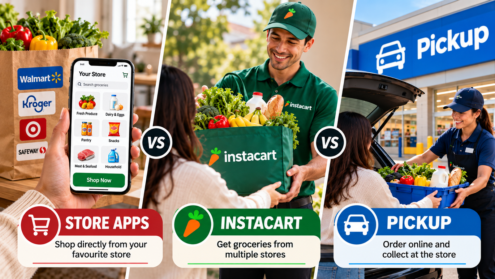 Grocery Delivery Compared: Store Apps vs Instacart vs Pickup