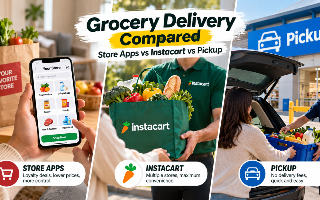 Grocery Delivery Compared: Store Apps vs Instacart vs Pickup