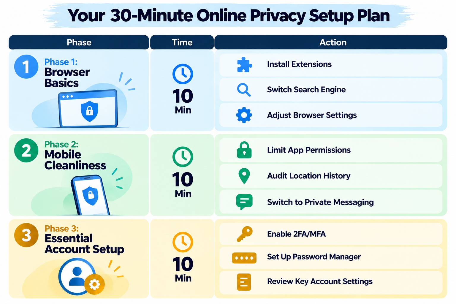 30-Minute Online Privacy Setup Plan