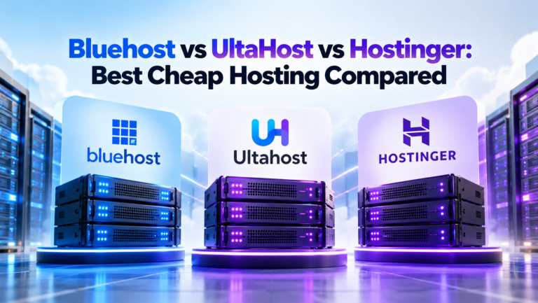 Bluehost vs UltaHost vs Hostinger: Best Cheap Hosting Compared