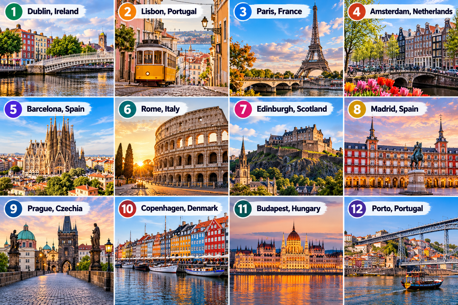 Best European Cities for a Long Weekend from the US
