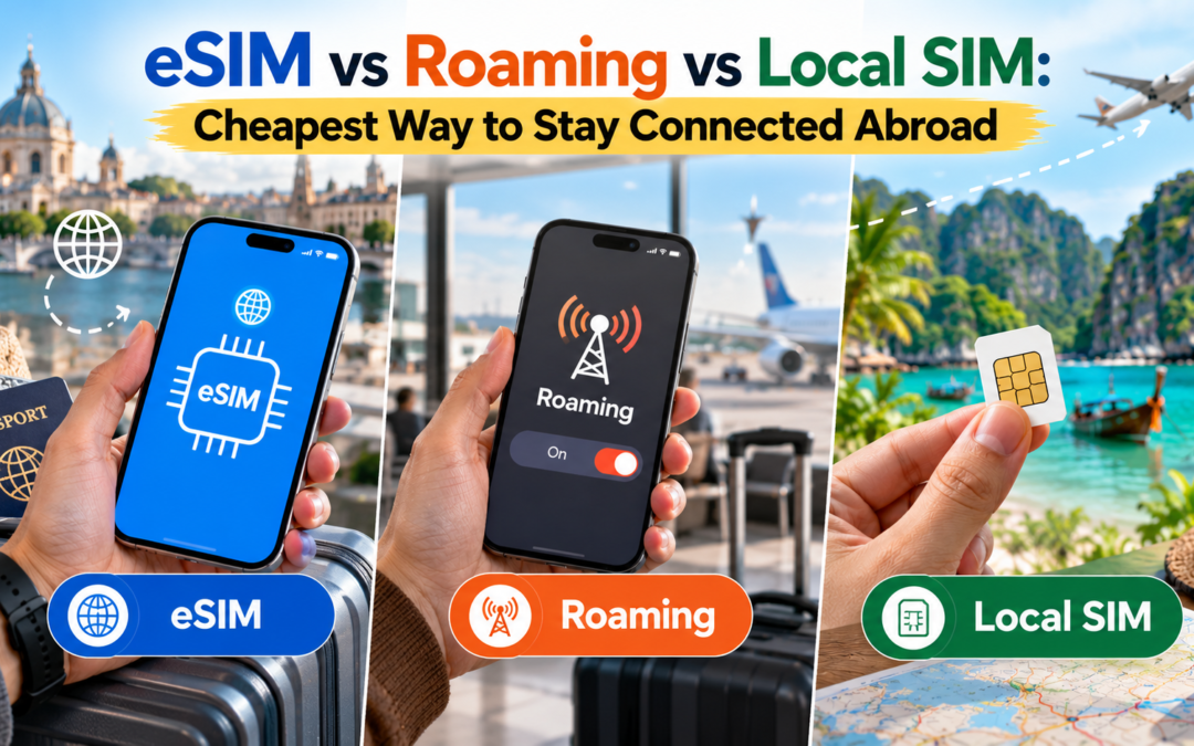 eSIM vs Roaming vs Local SIM: Cheapest Way to Stay Connected Abroad